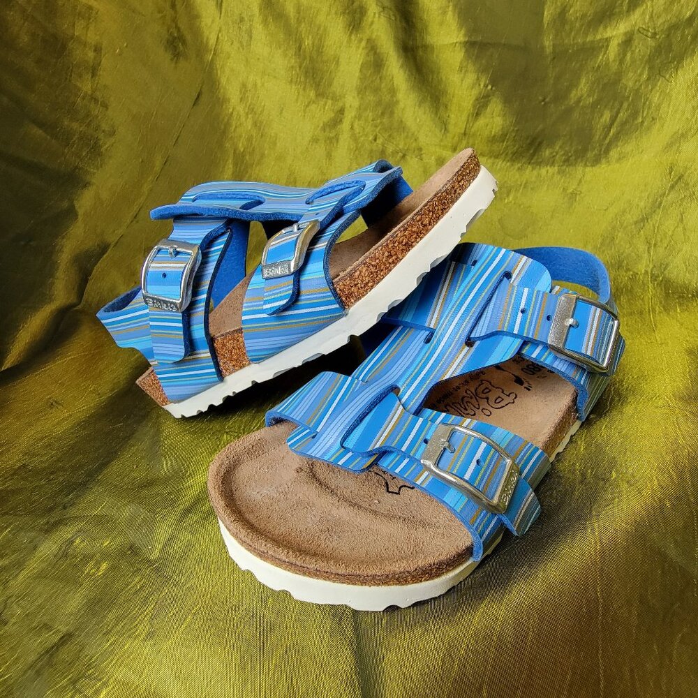 Birki's Blue Striped Sandals for Boys size 10